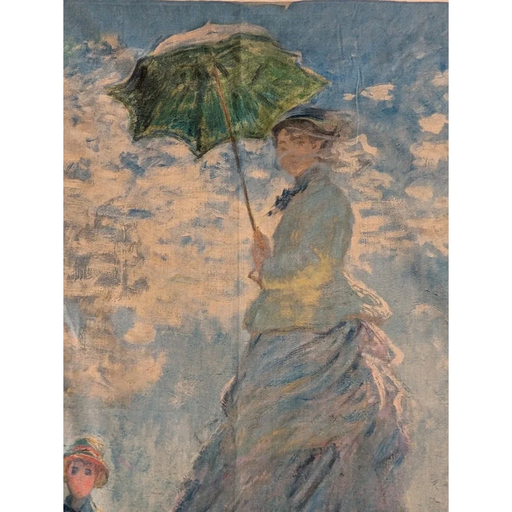 Soft Silk High Quality Scarf Madame Monet & Her Son‎ Print From USA Seller Gift